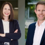 Ulrike Pesta (Leitung Vertriebskanal Küchenhandel) und Christoph Luis (Leitung Vertriebskanal Elektrohandel) (Foto: BSH Hausgeräte).