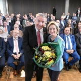 Thomas Bürkle mit der Ministerin für Wirtschaft, Arbeit und Wohnungsbau des Landes Baden-Württemberg Dr. Nicole Hoffmeister-Kraut (Foto: FV EIT BW).