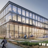Der Neubau des Trilux Hauptgebäudes mit integriertem Kunden- und Innovationscenter ist Teil eines Investitionsprogramms von rund 80 Millionen Euro, das das Unternehmen in den kommenden drei Jahren umsetzt (Foto: Trilux).